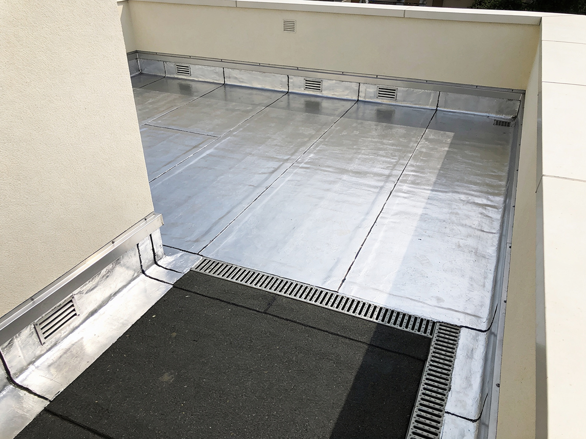 Terraza impermeabilizada con membrana asfáltica en Belgrano